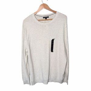 NWT Banana Republic Light Heather Grey Lightweight Thermal Sweater